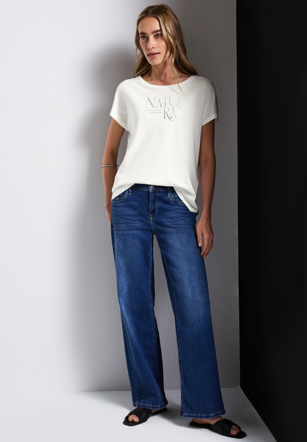 Shirt mit Glitzer-Wording