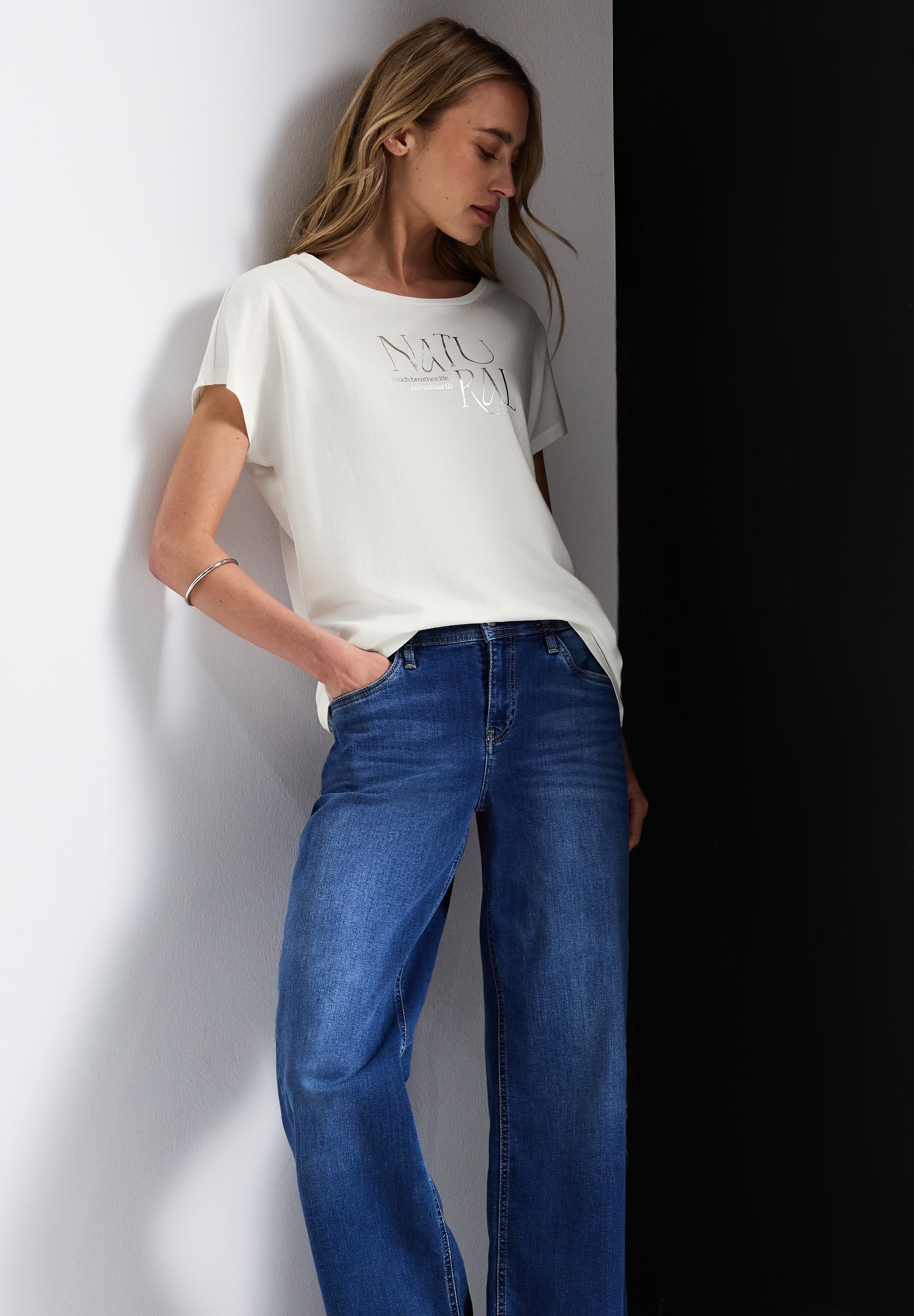 Shirt mit Glitzer-Wording