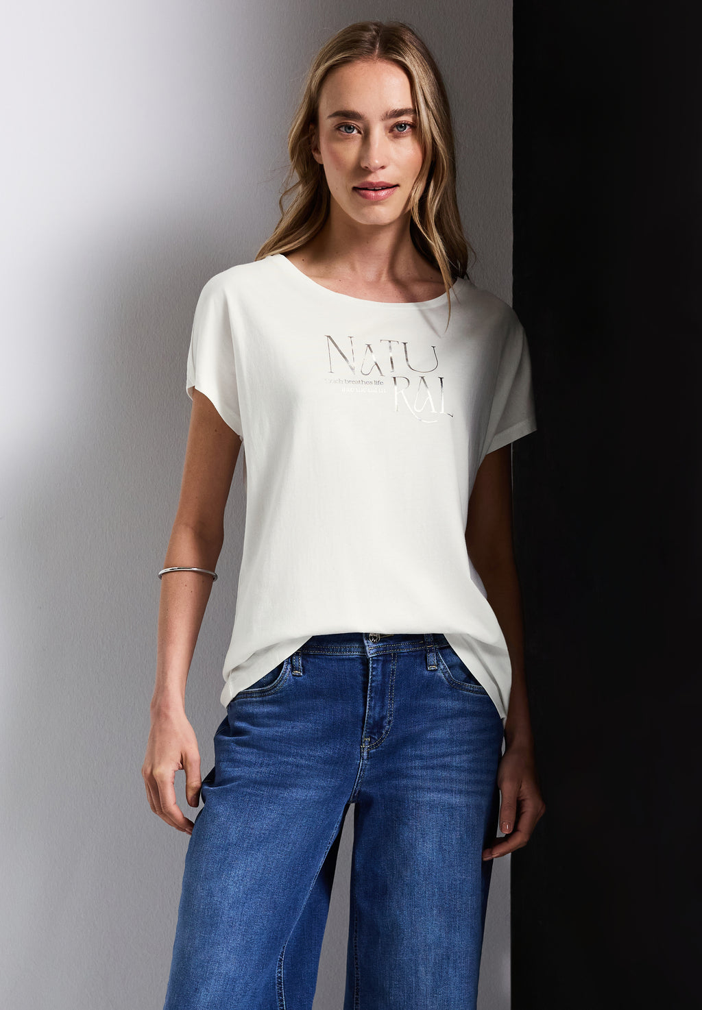 Shirt mit Glitzer-Wording