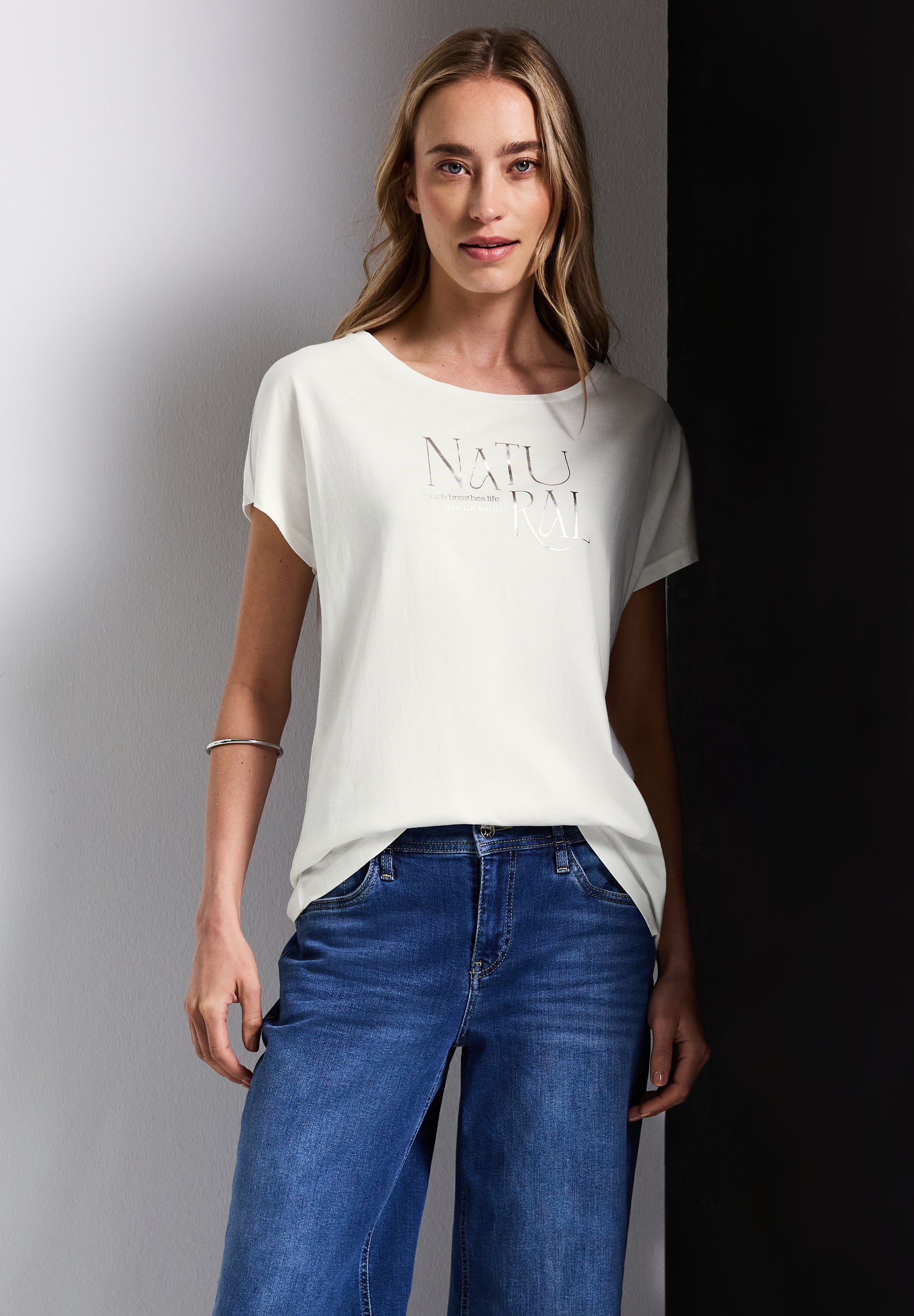 Shirt mit Glitzer-Wording