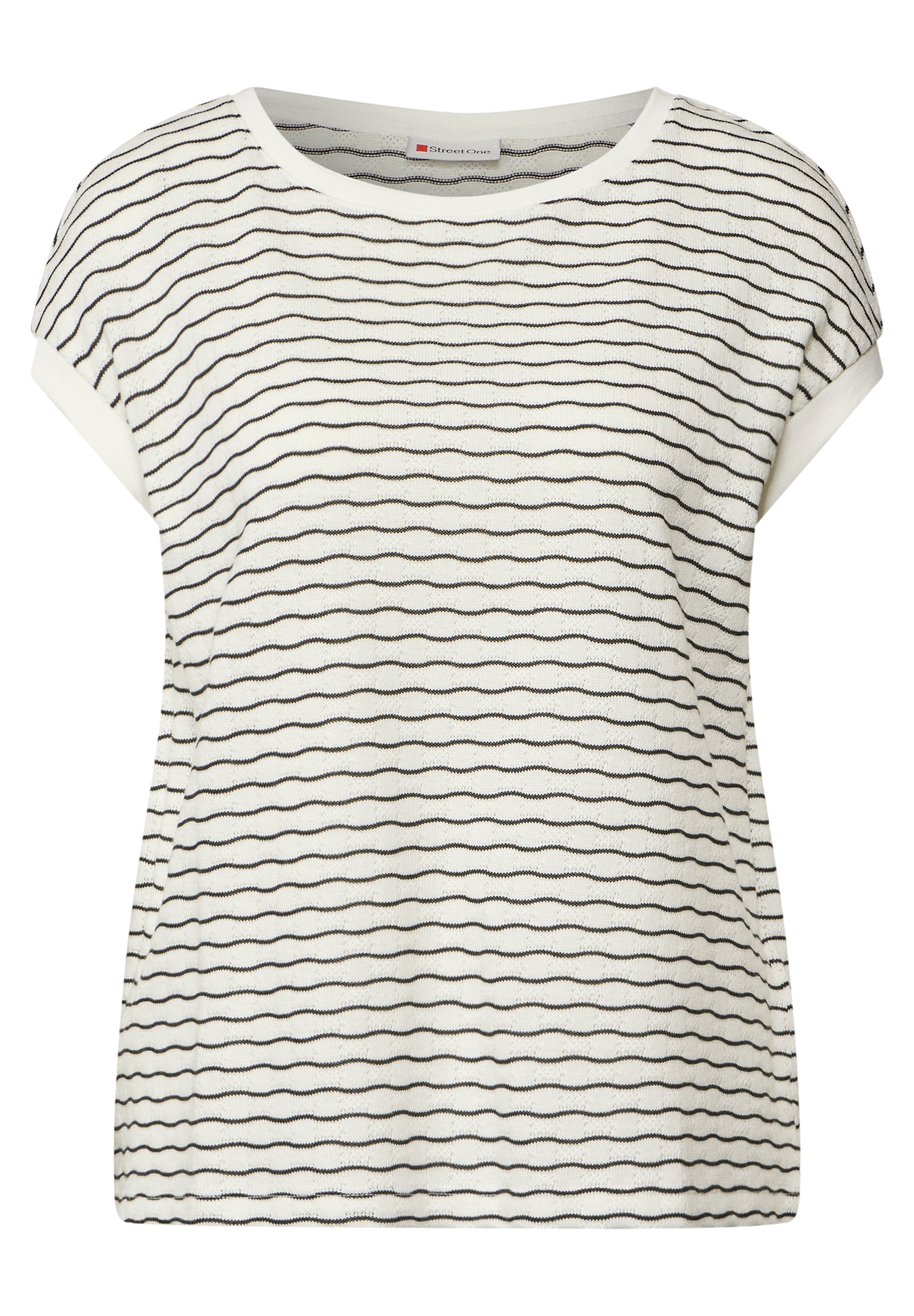 Shirt mit welligen Streifen
