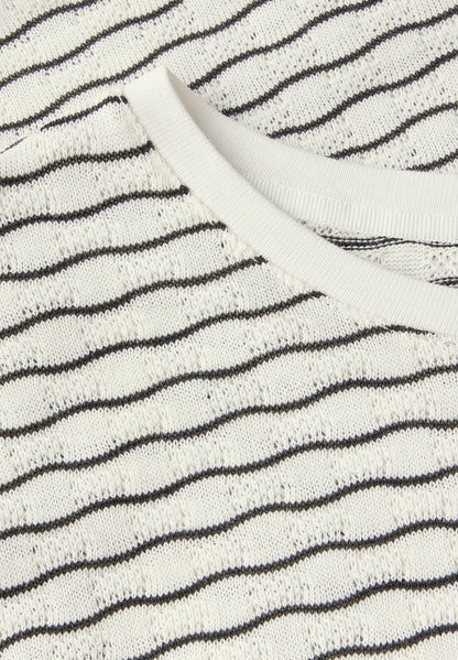 Shirt mit welligen Streifen