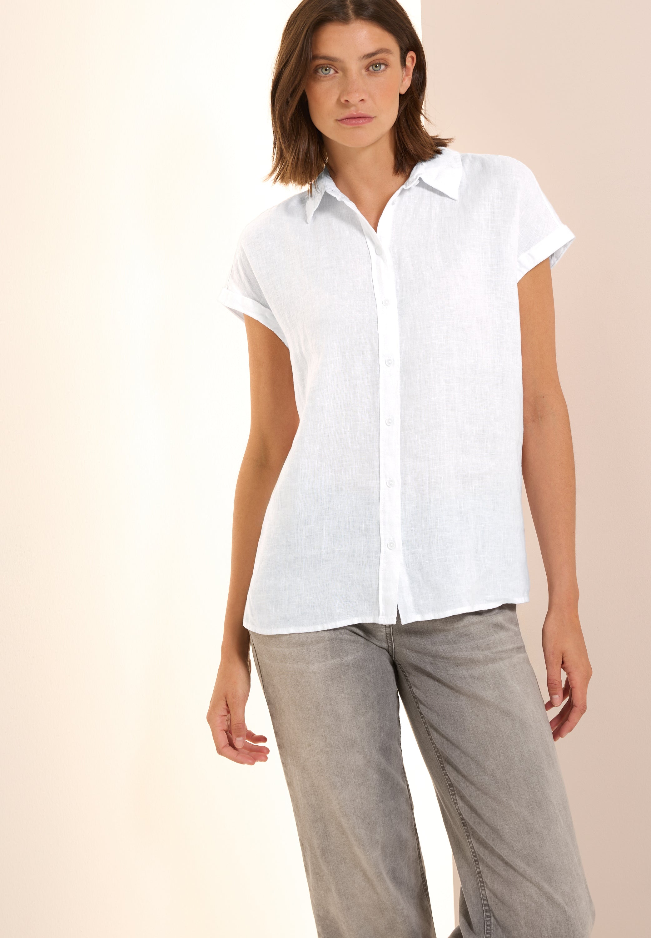 Leinen-Hemdbluse