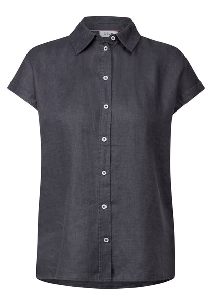Leinen-Hemdbluse