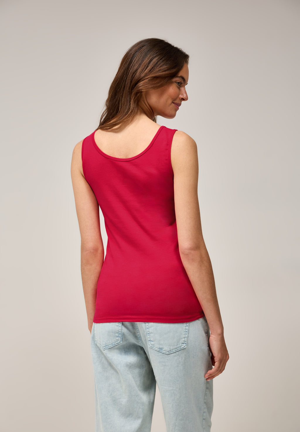 Basic Top mit Rundhals aus Baumwolle