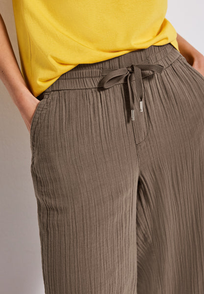 Wide Leg Musselin Hose