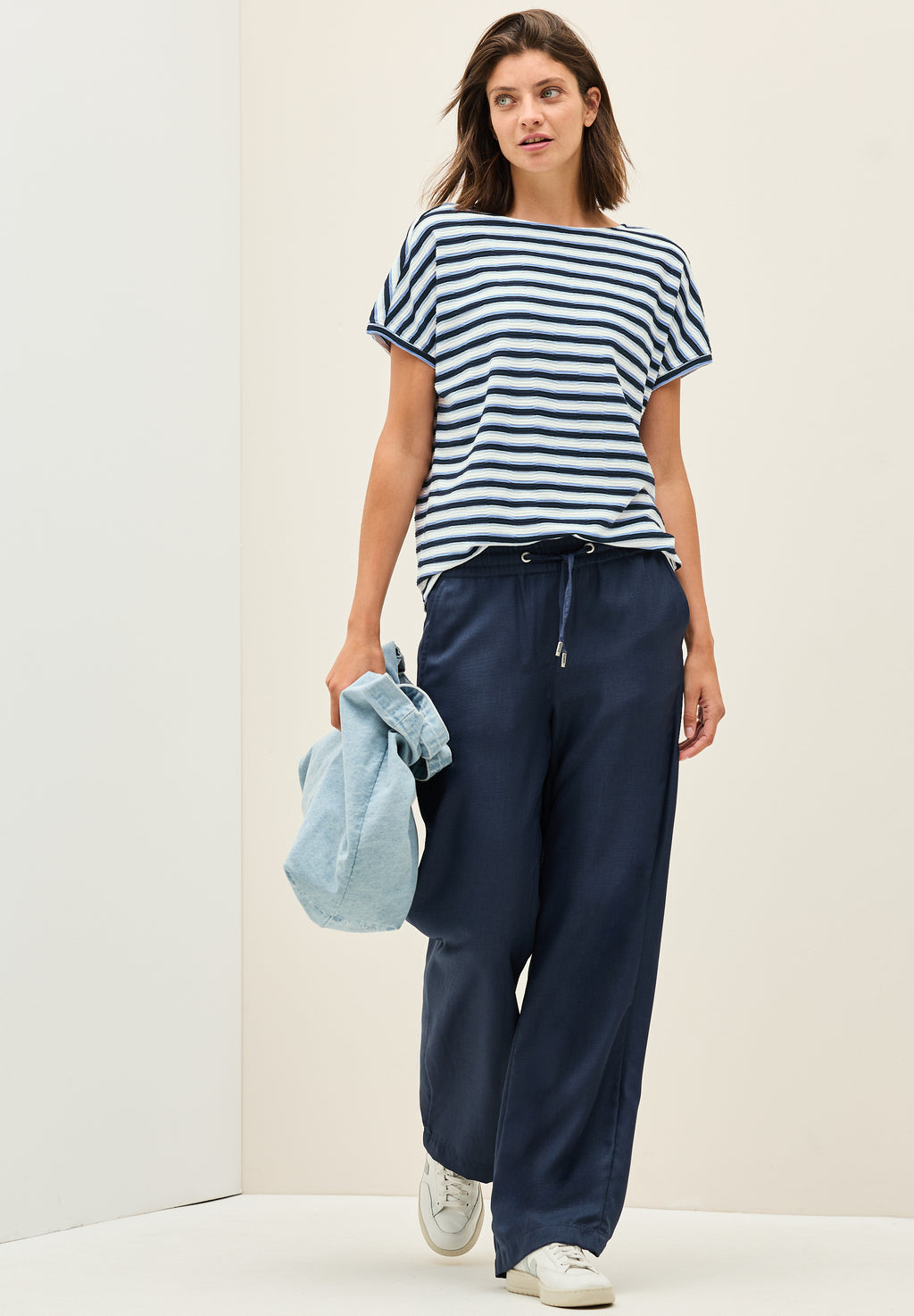 Gestreiftes Strukturshirt