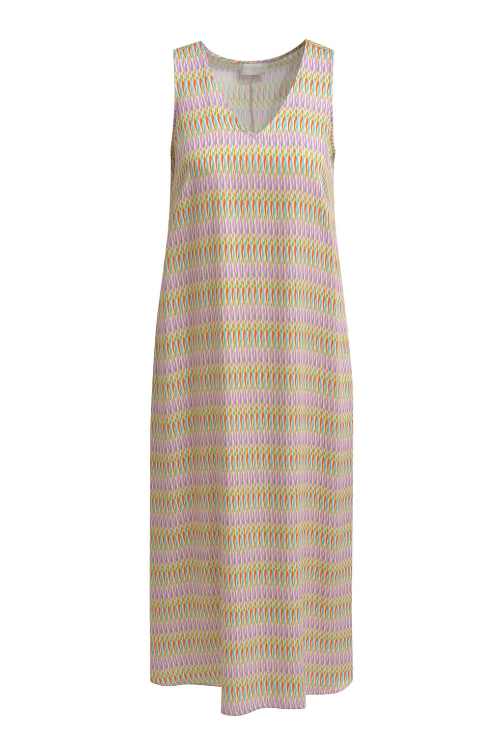 Sleeveless dress with v-neck