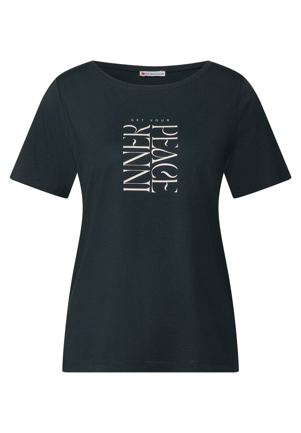 T-Shirt mit Wording Print