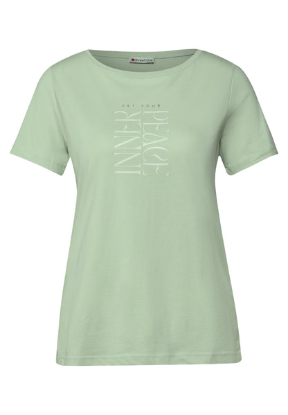 T-Shirt mit Wording Print