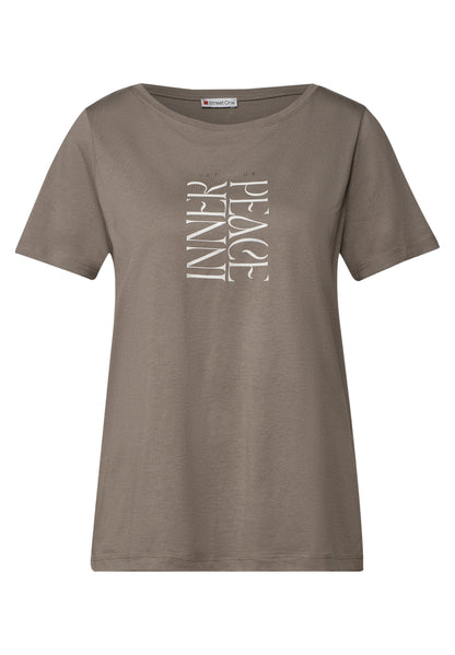 T-Shirt mit Wording Print