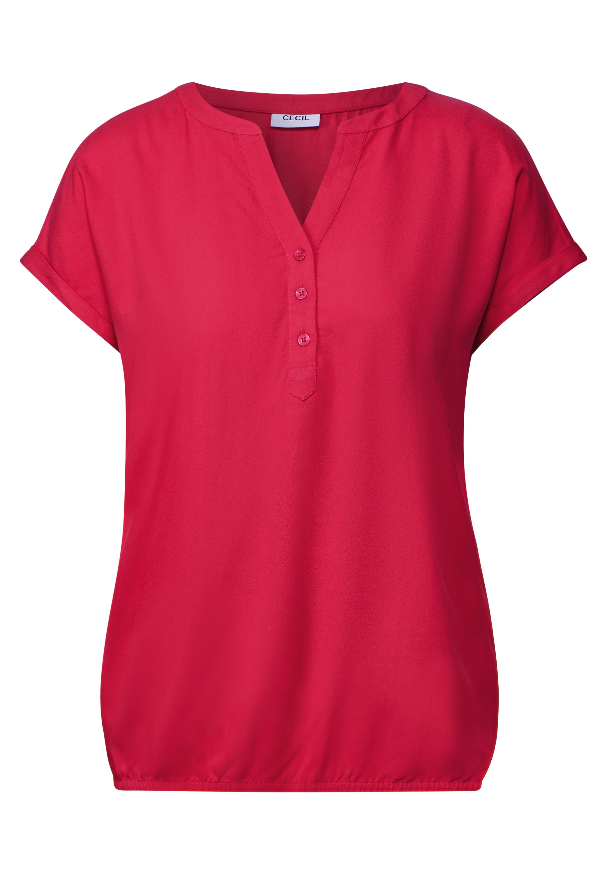 Blusenshirt in Unifarbe