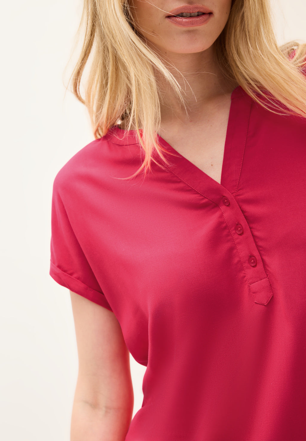 Blusenshirt in Unifarbe