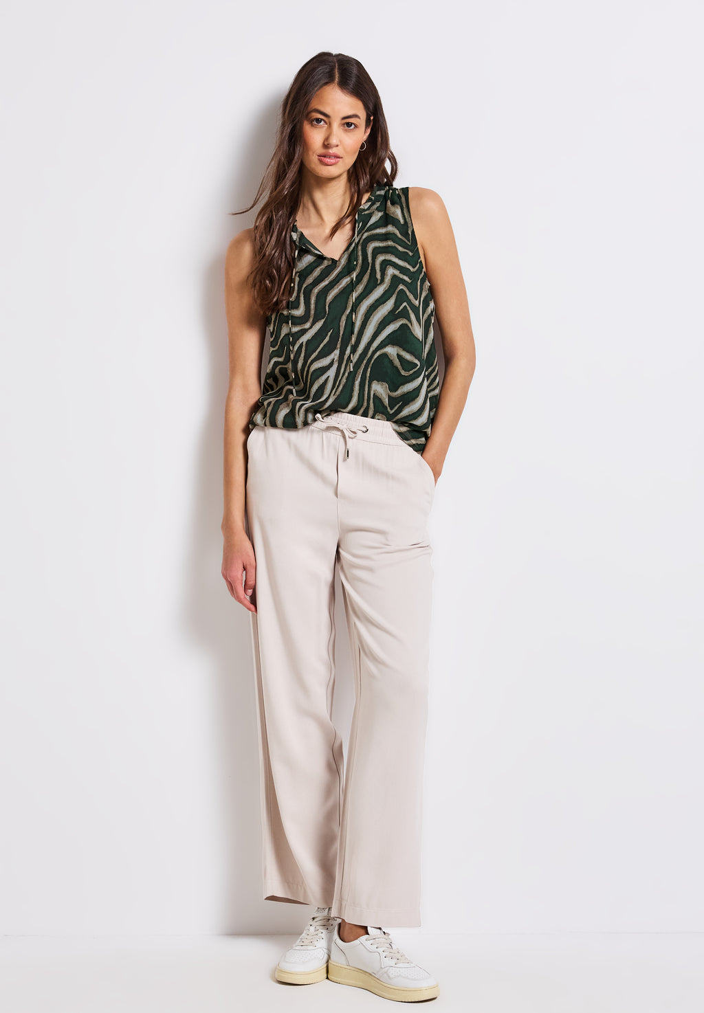 Chiffon Blusentop mit Print