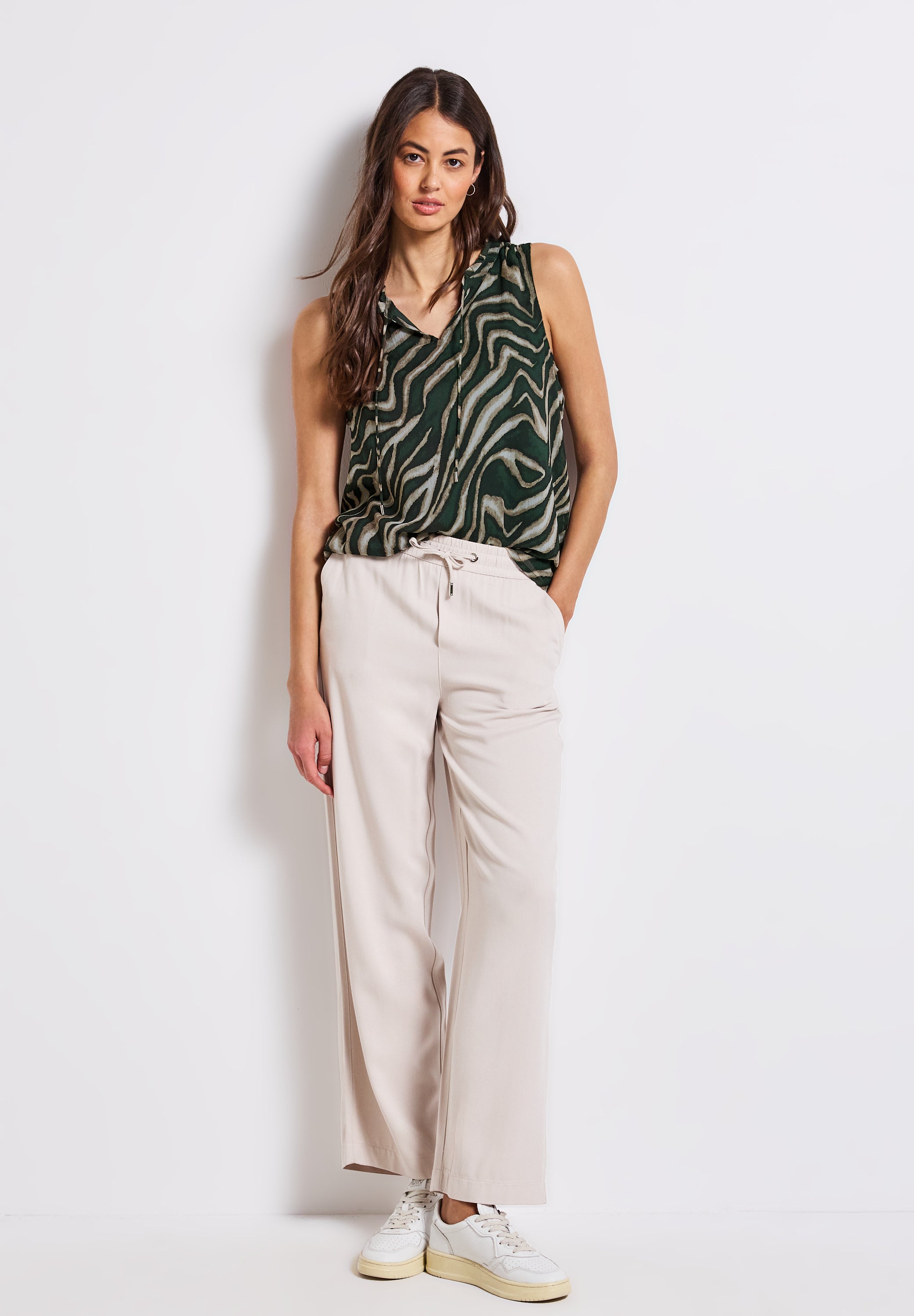 Chiffon Blusentop mit Print