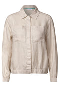 Leinenblouson mit Hemdkragen