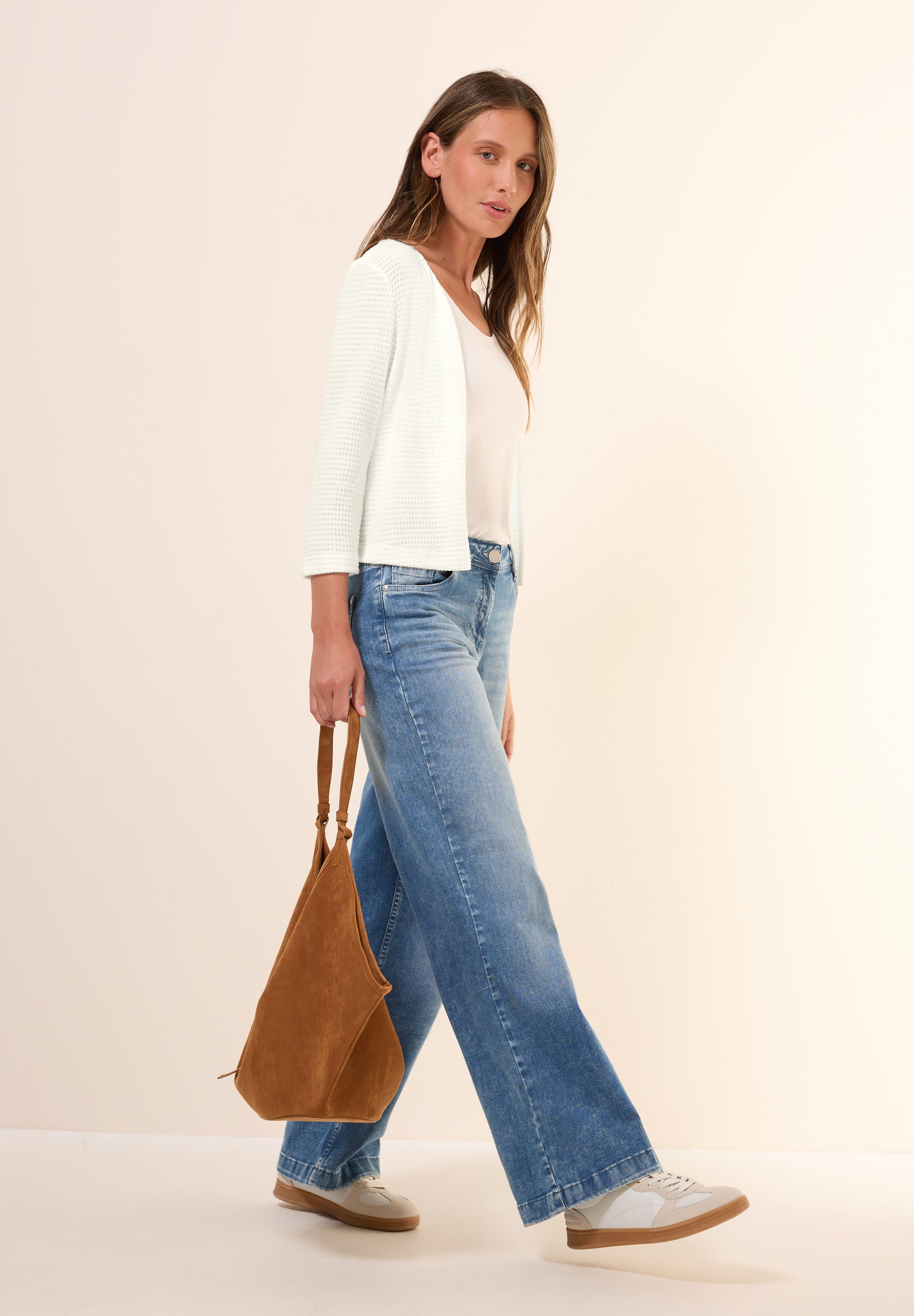 Offene Ajour-Look Jacke