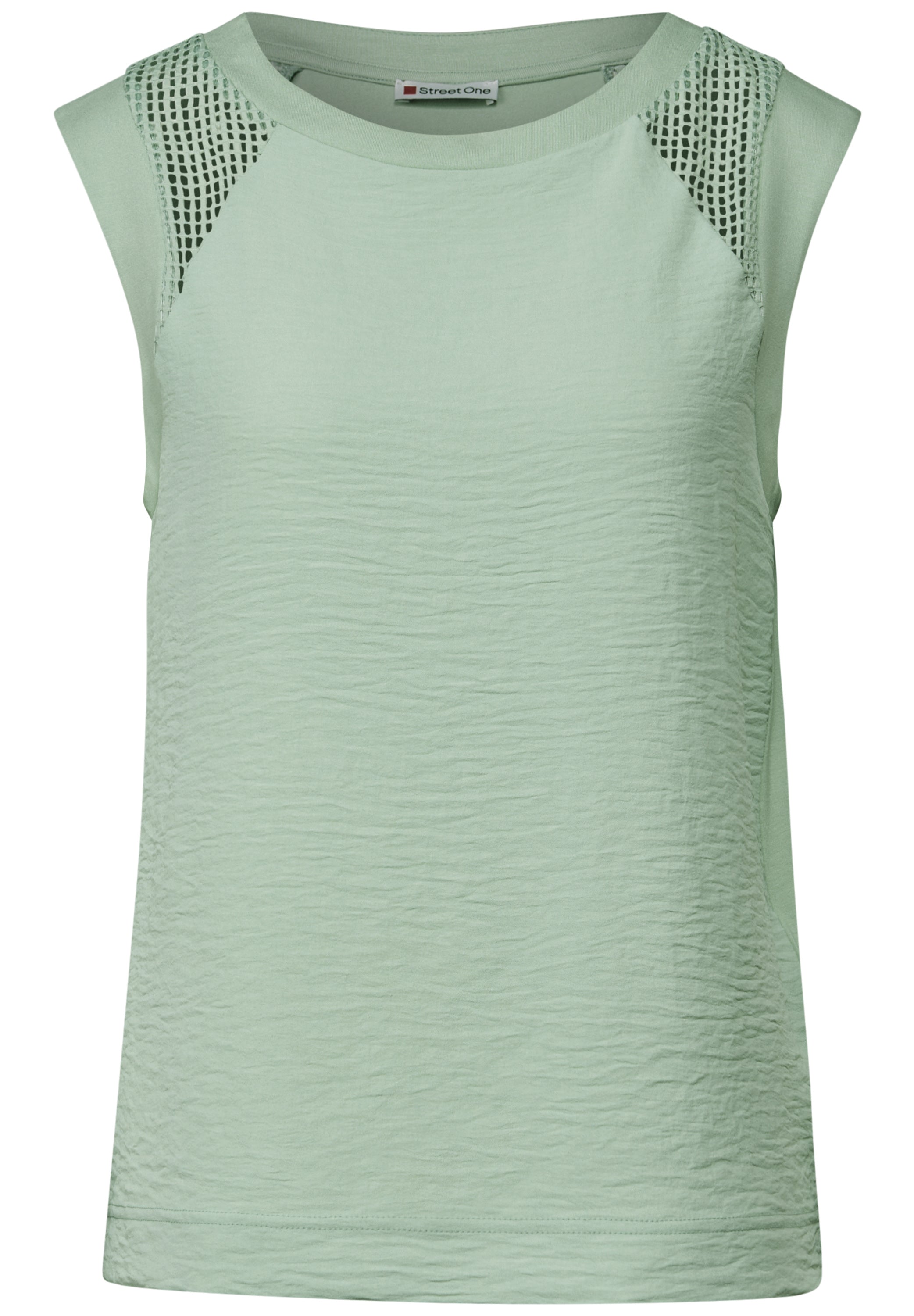 Top mit Mesh-Details