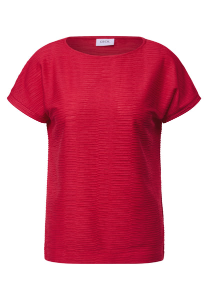 Struktushirt in Unifarbe
