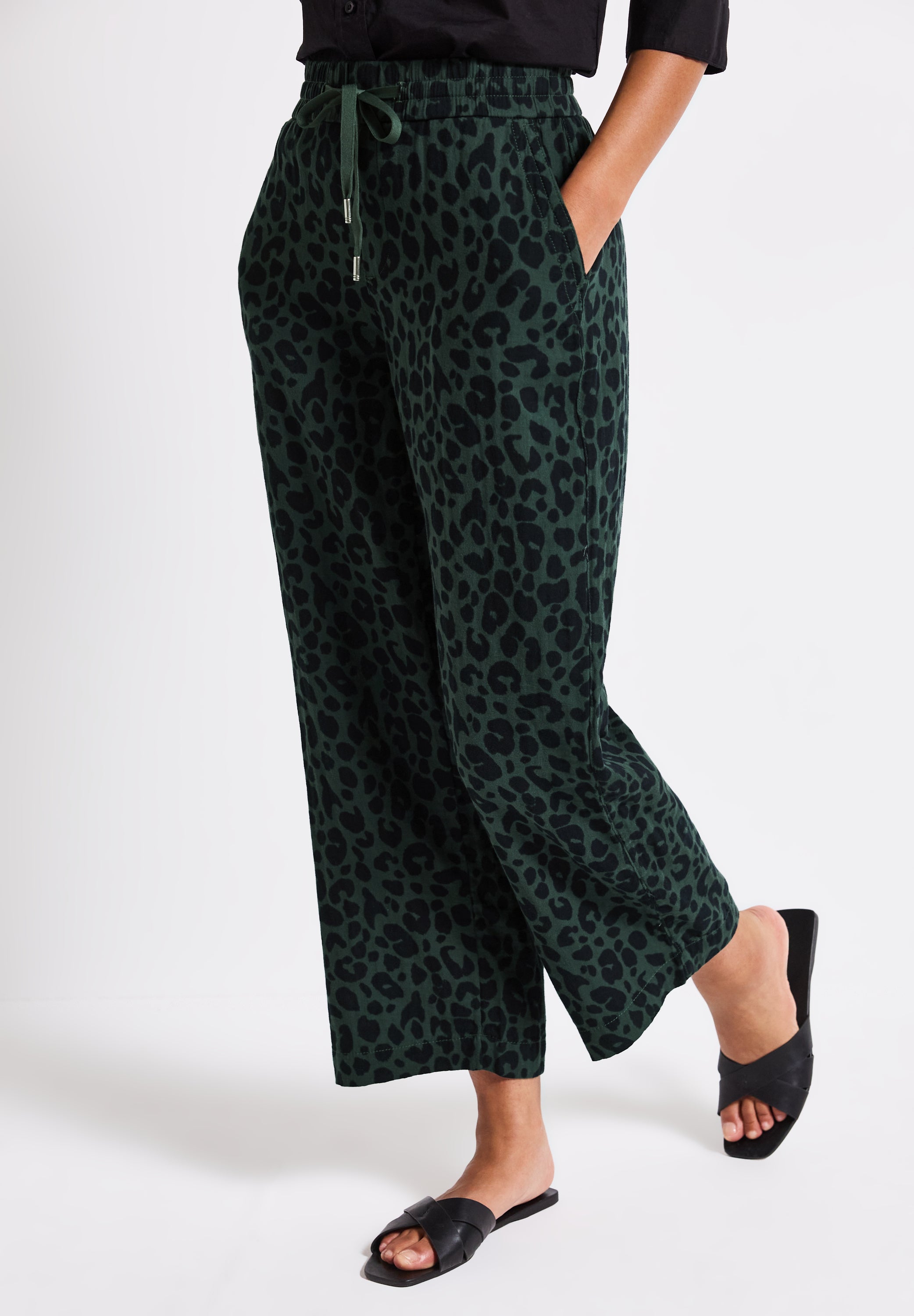 Gemusterte Musselin Hose