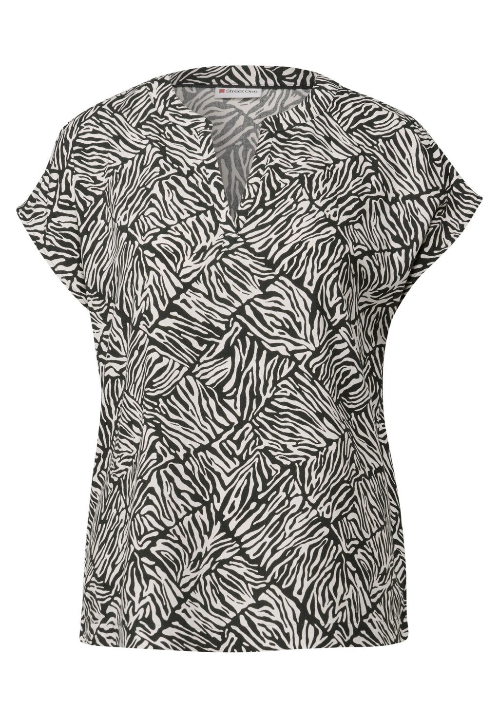 Bluse mit Minimal Print