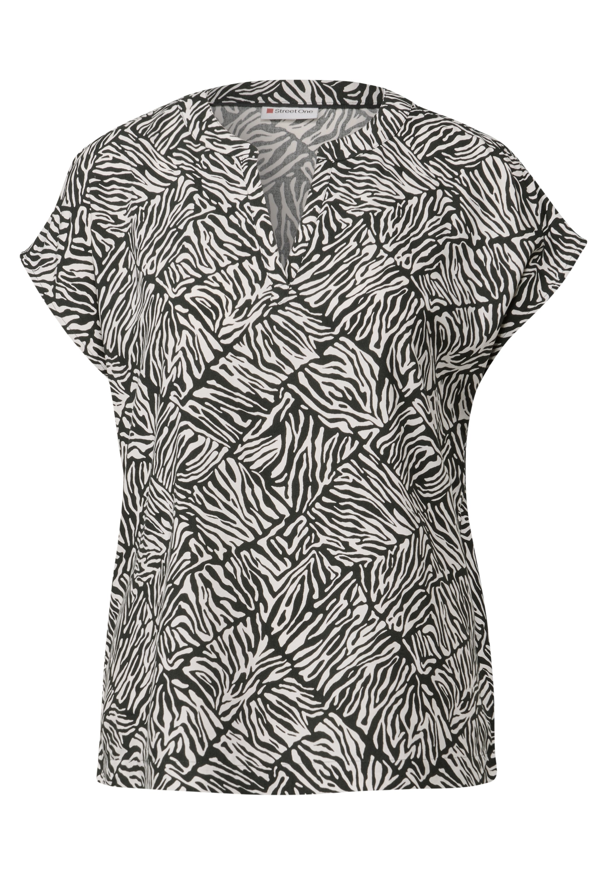Bluse mit Minimal Print