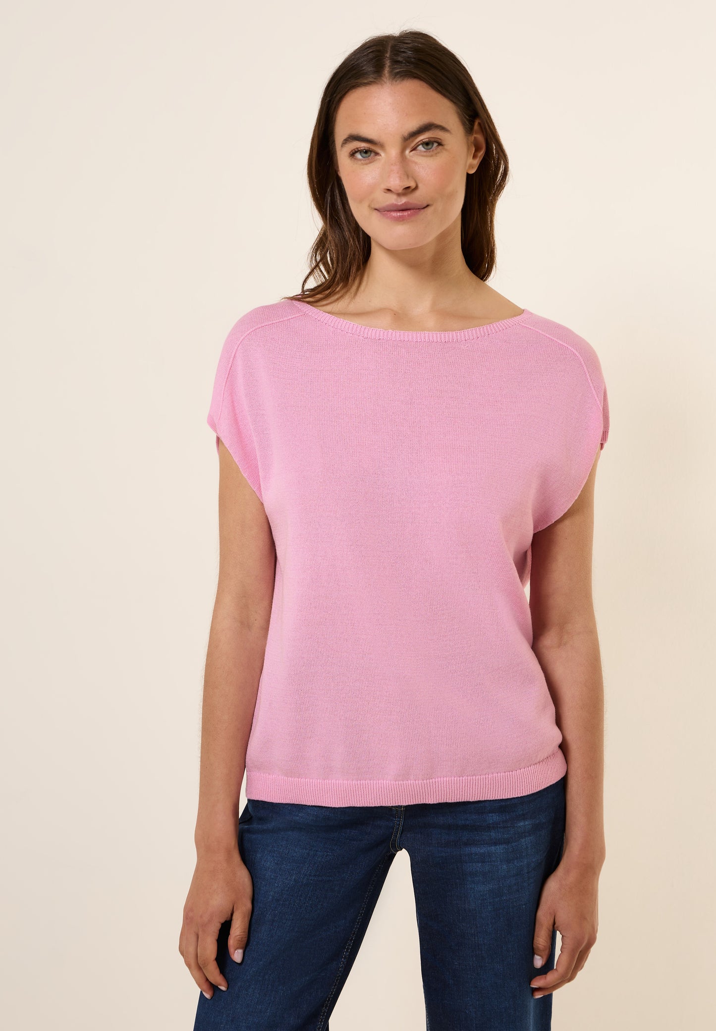Leinen-Look Strickpullover