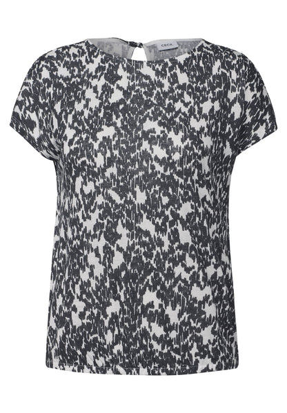 Strick-Look Shirt mit Muster