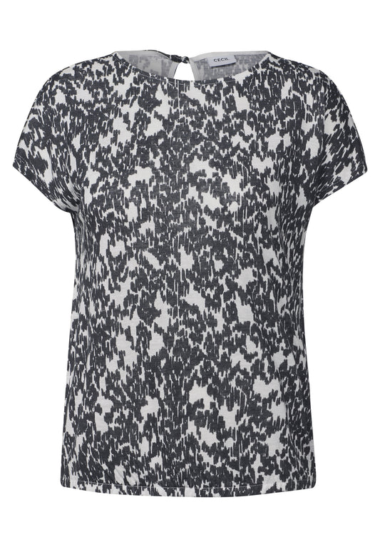 Strick-Look Shirt mit Muster