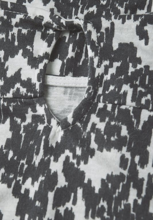 Strick-Look Shirt mit Muster
