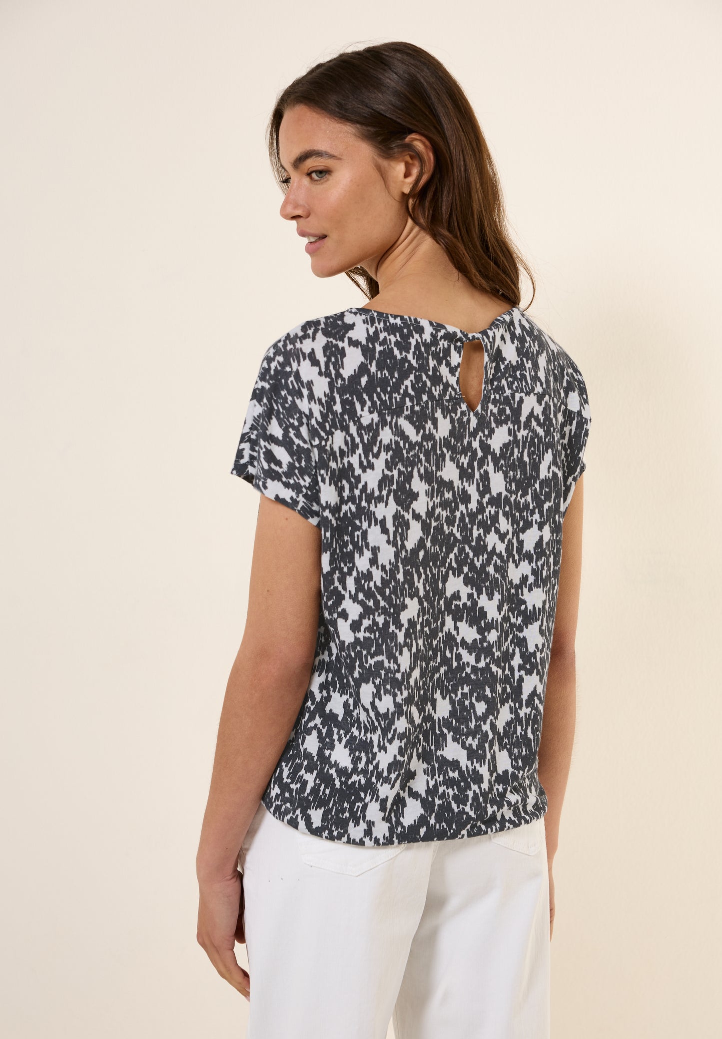 Strick-Look Shirt mit Muster
