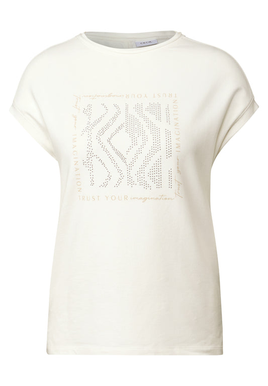 Shirt mit Glitzer-Print