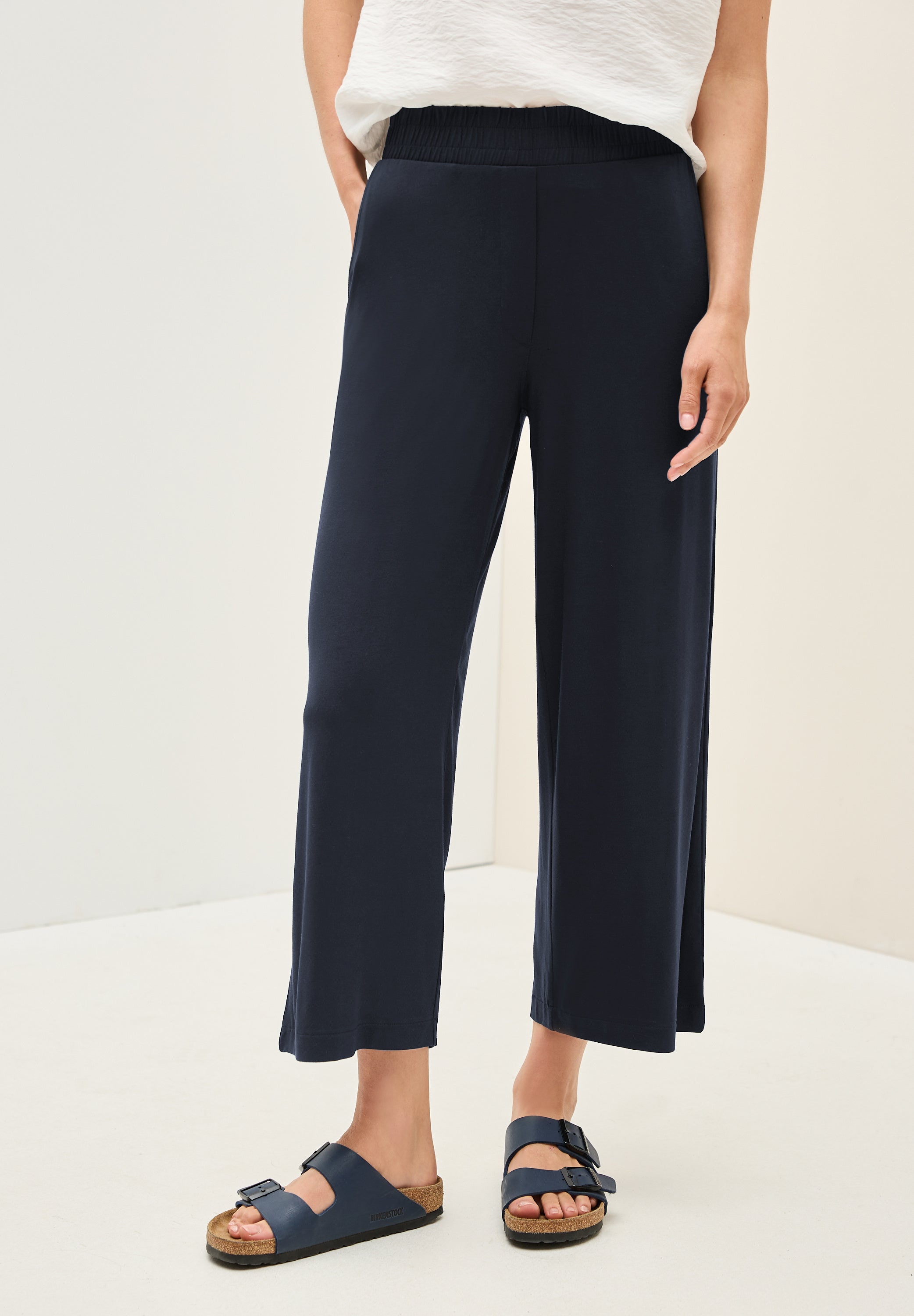 Wide Leg Jersey-Hose