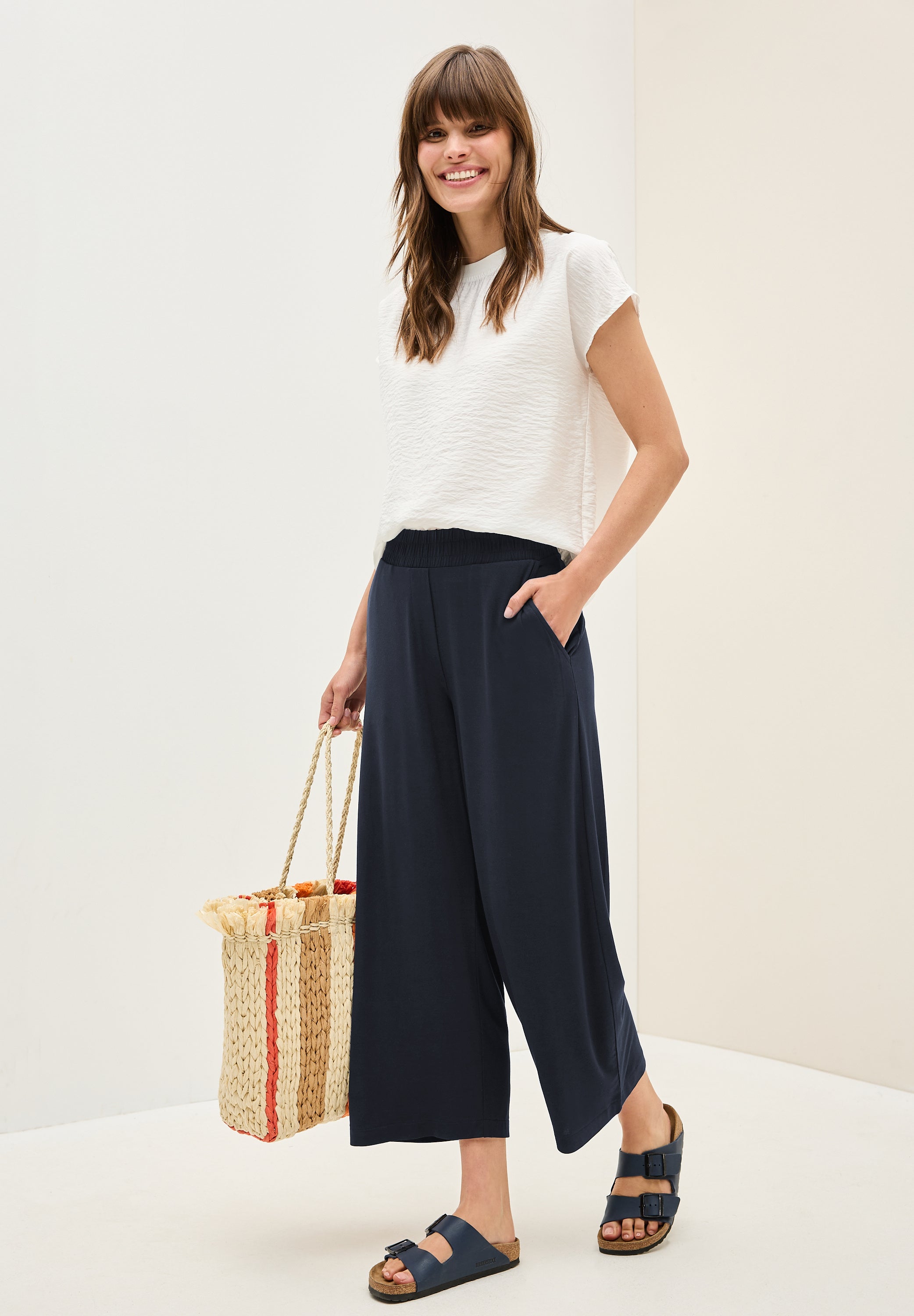 Wide Leg Jersey-Hose