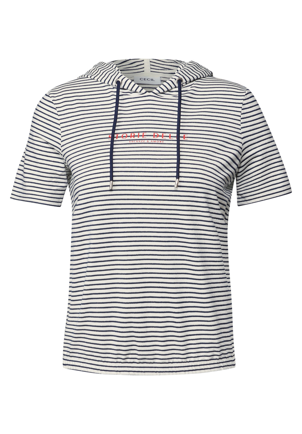 Streifen-Hoodie mit Glitzer