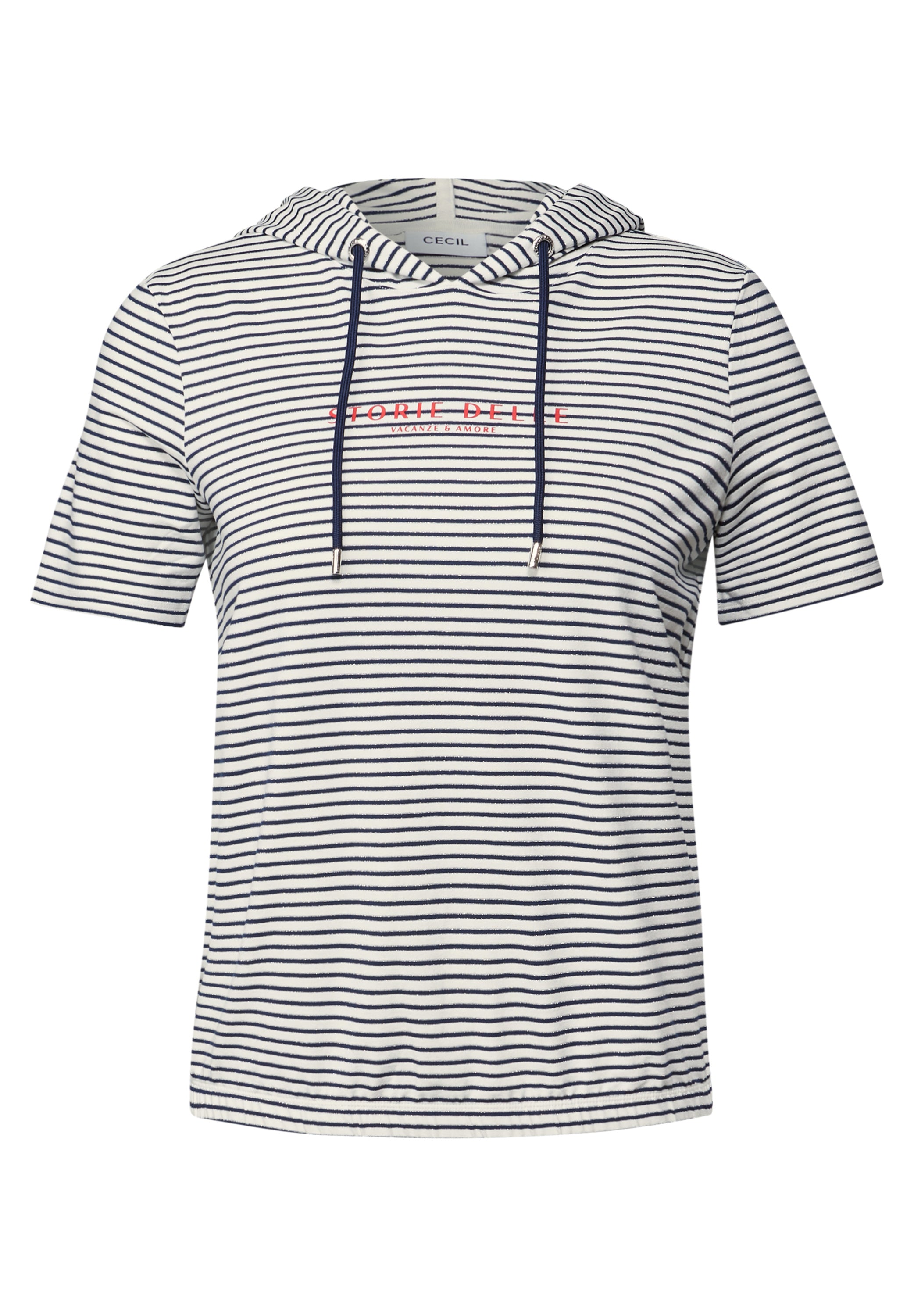 Streifen-Hoodie mit Glitzer