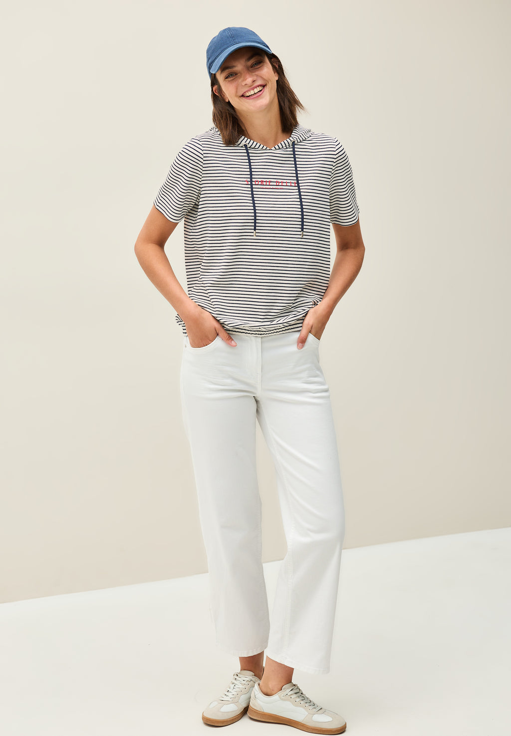 Streifen-Hoodie mit Glitzer