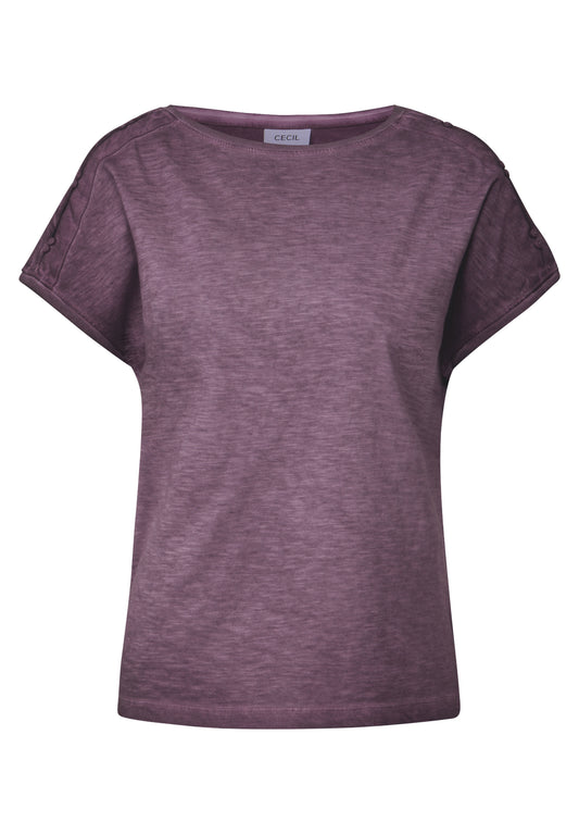 T-Shirt mit Knopfdetail