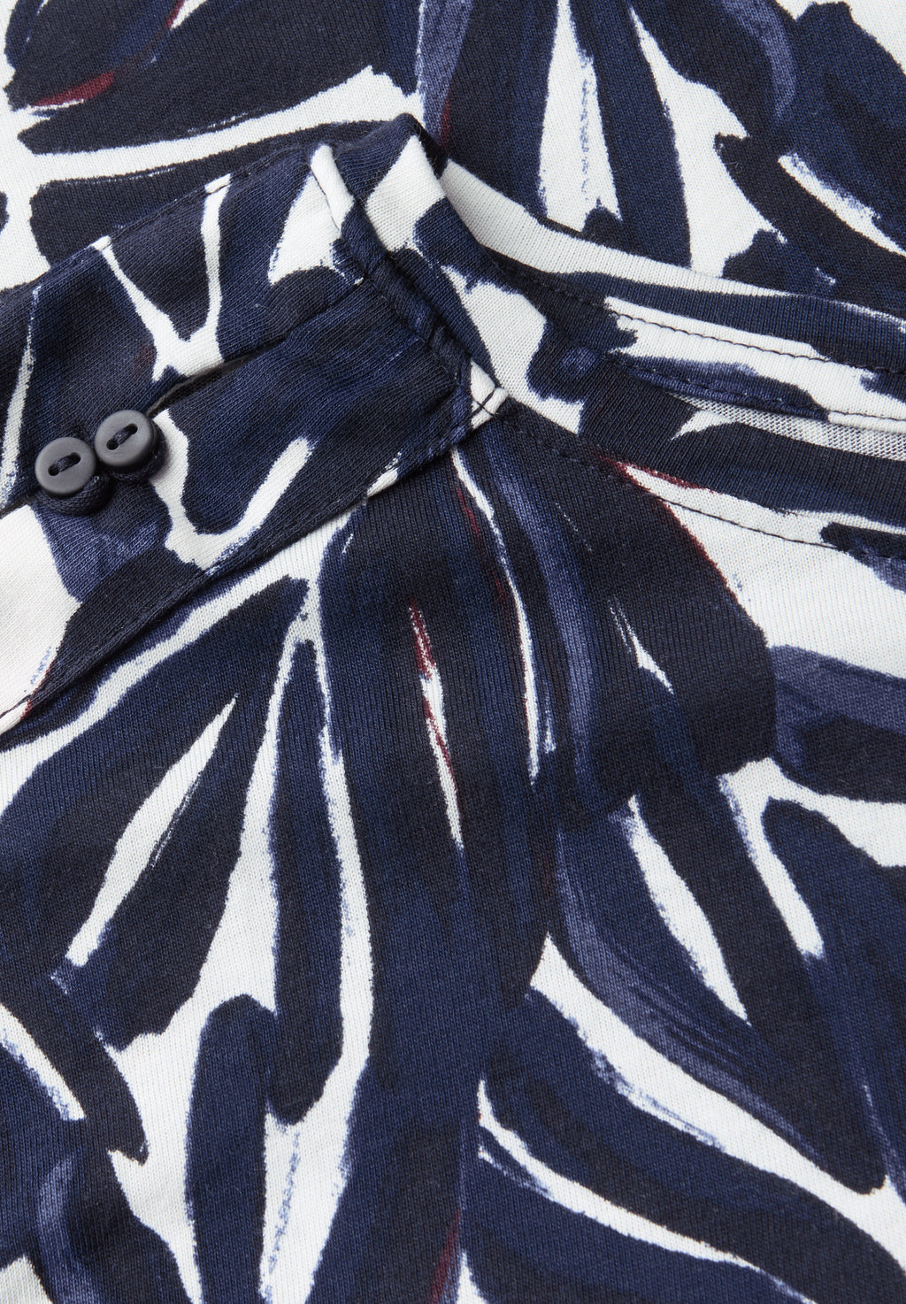 Print-Shirt mit Knopfdetail