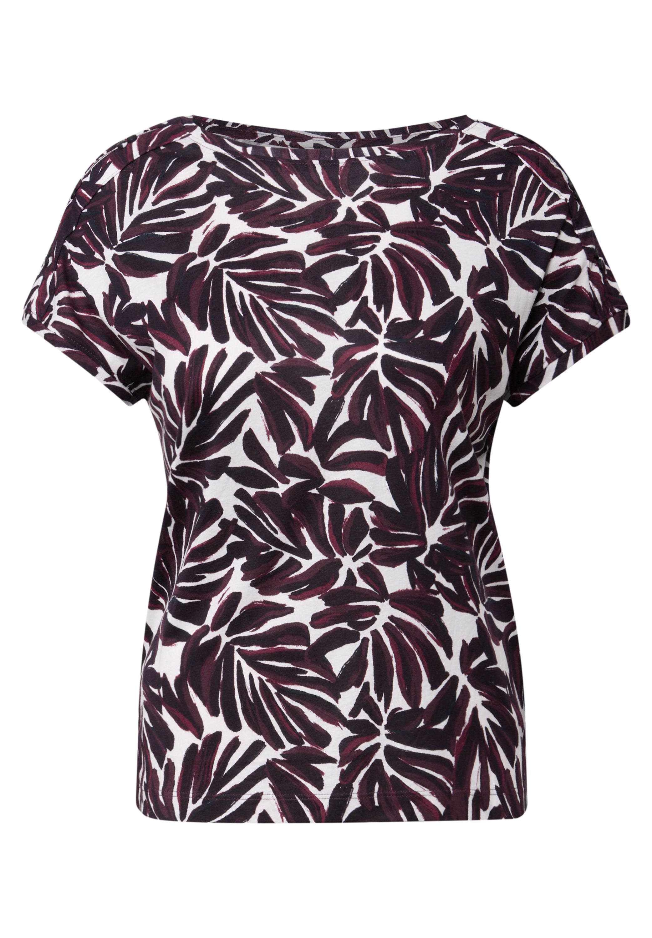 Print-Shirt mit Knopfdetail