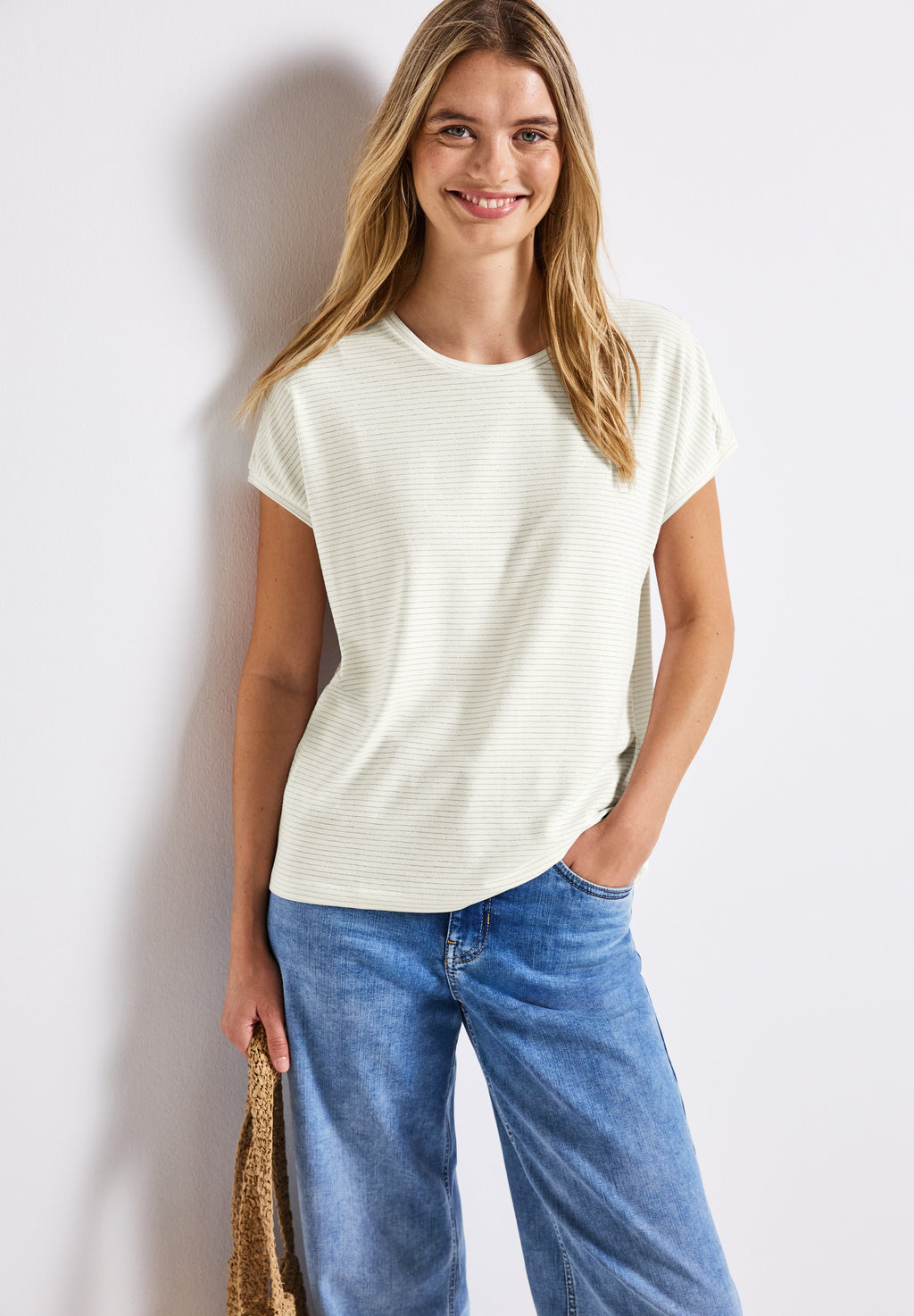 Shirt mit Glitzerstreifen