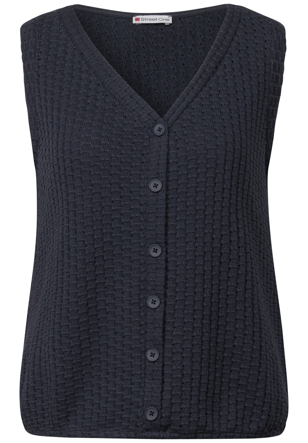 Strukturtop mit Knopfleiste