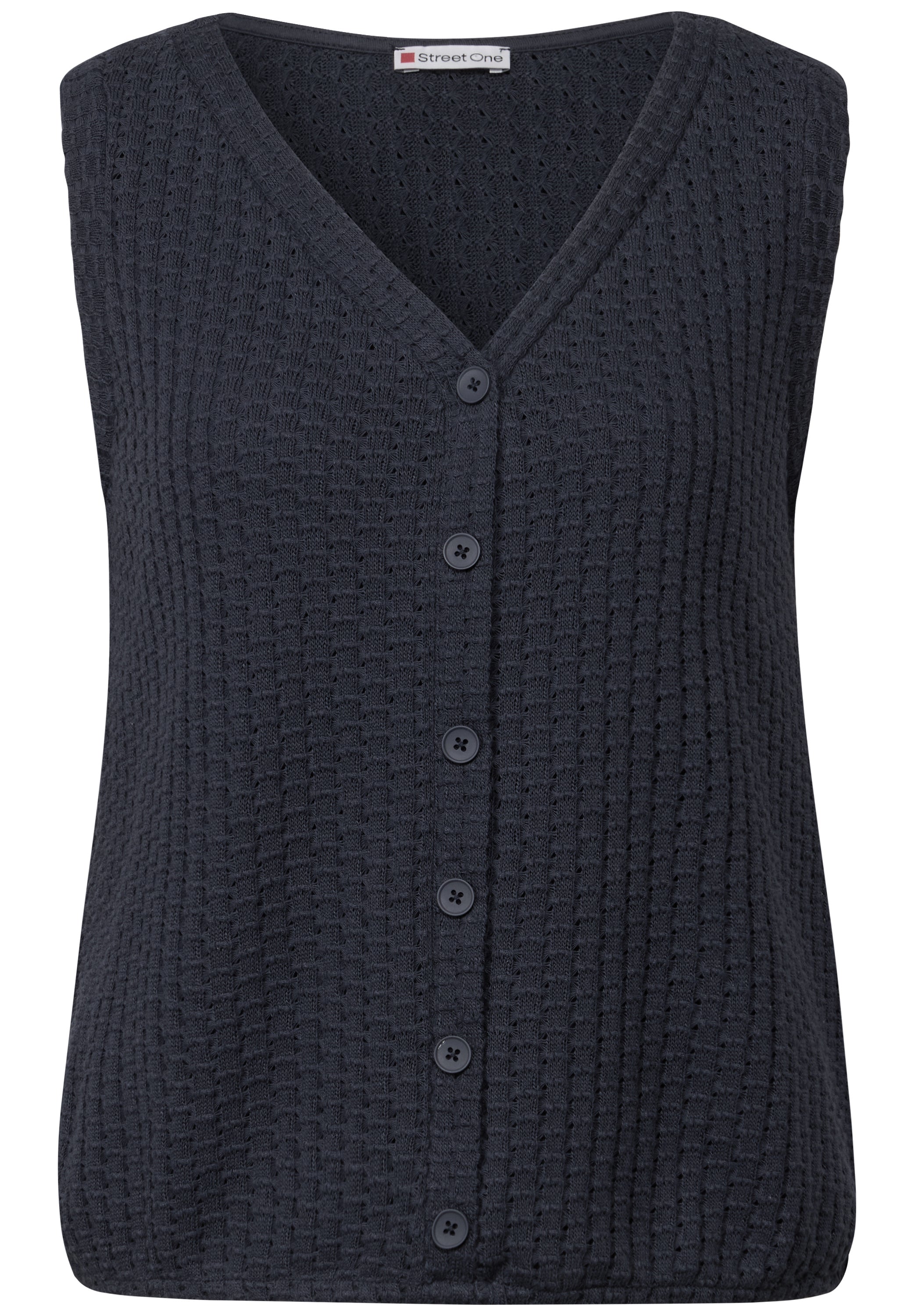 Strukturtop mit Knopfleiste