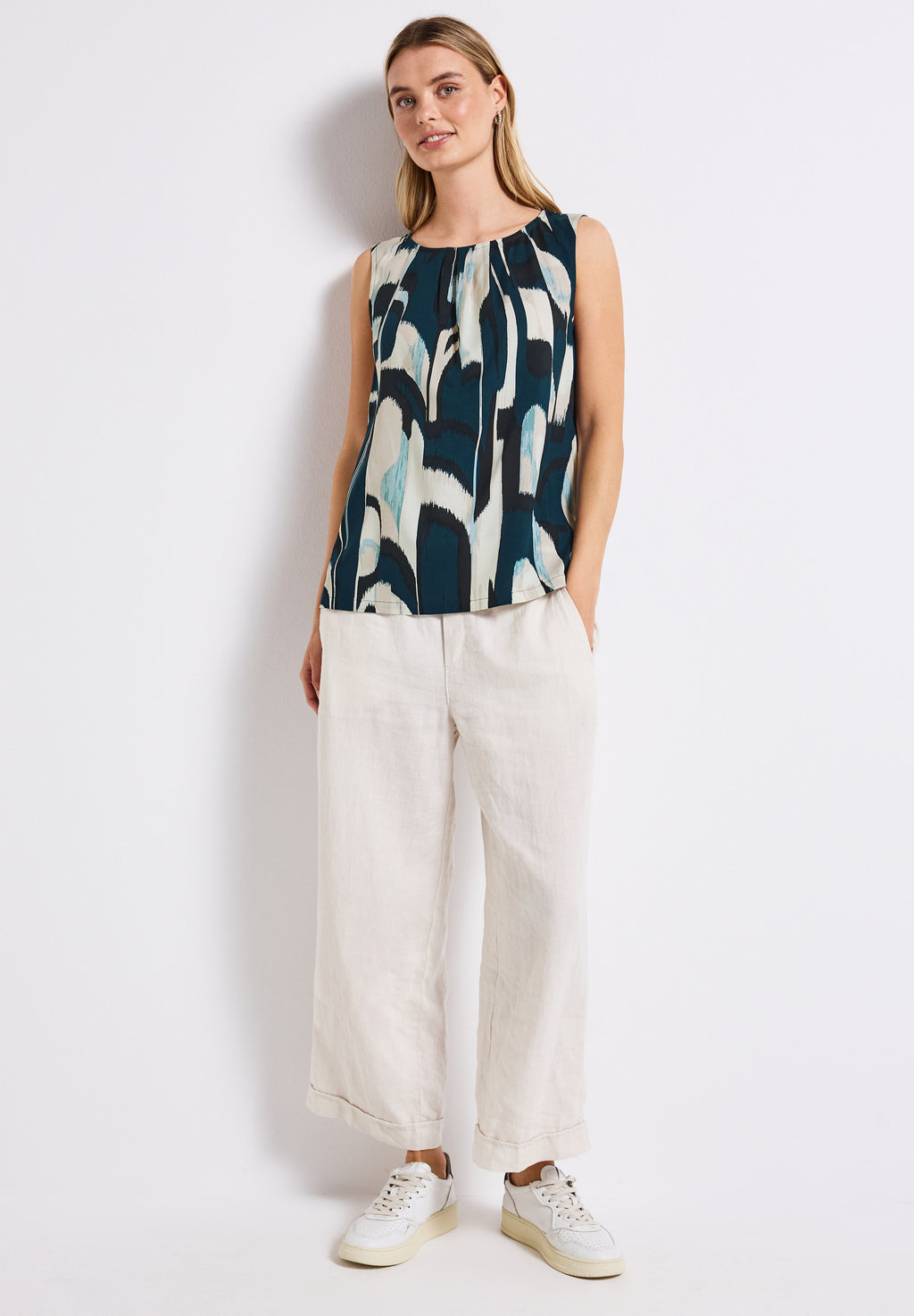 Blusentop mit Raffung