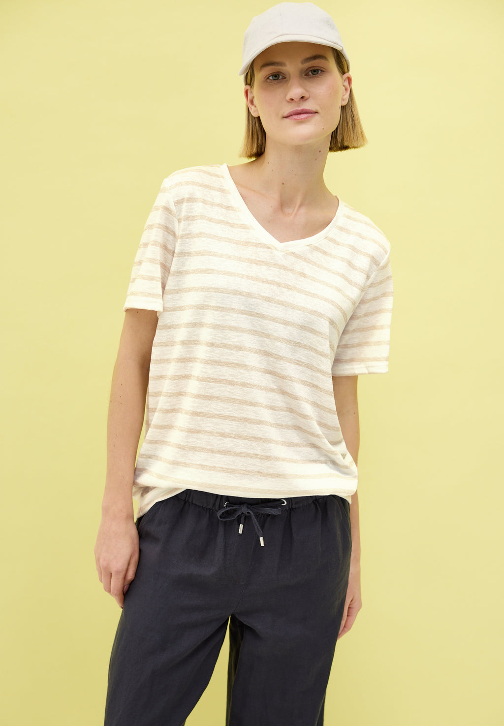 Strick-Look Streifen-Shirt