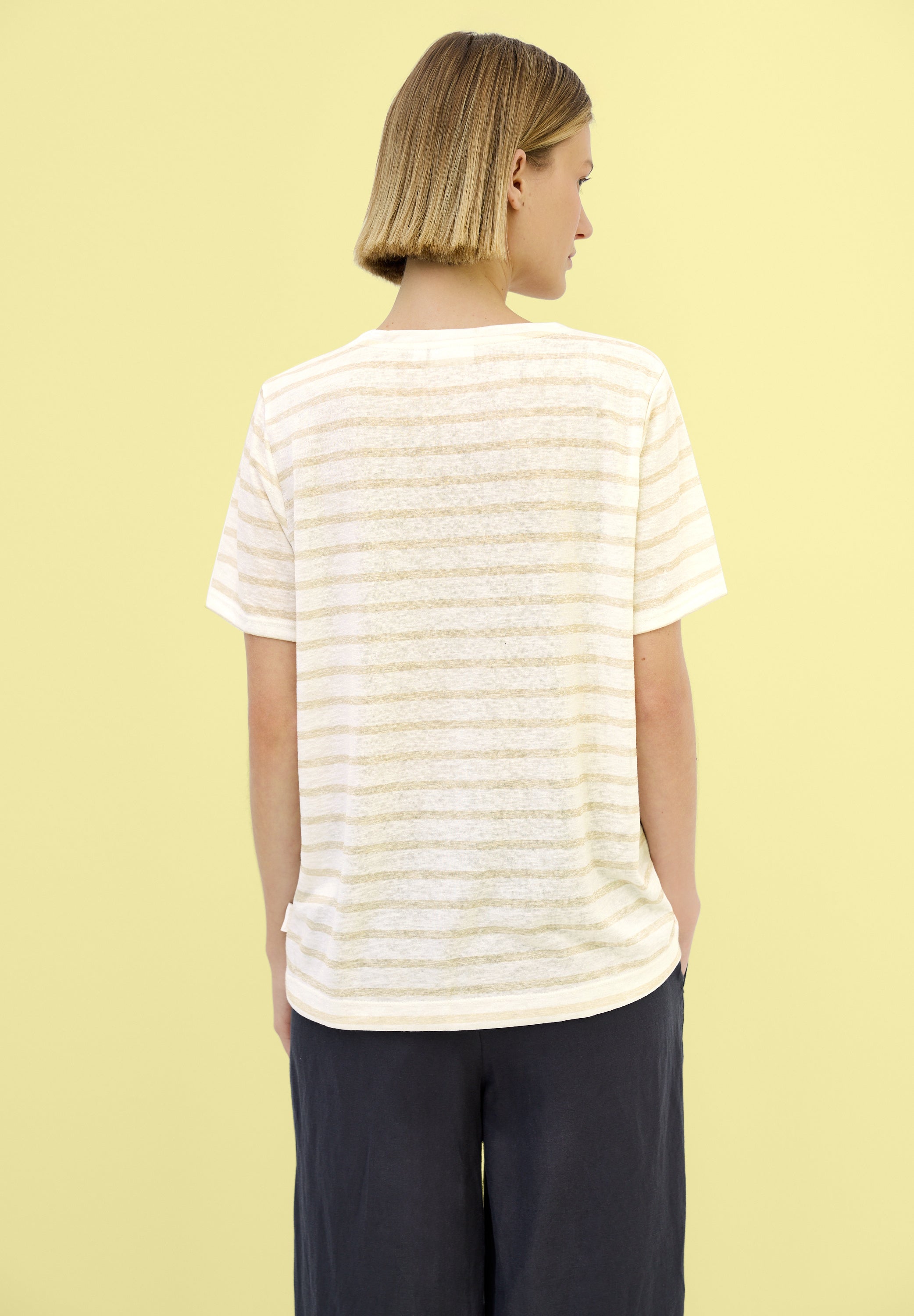 Strick-Look Streifen-Shirt