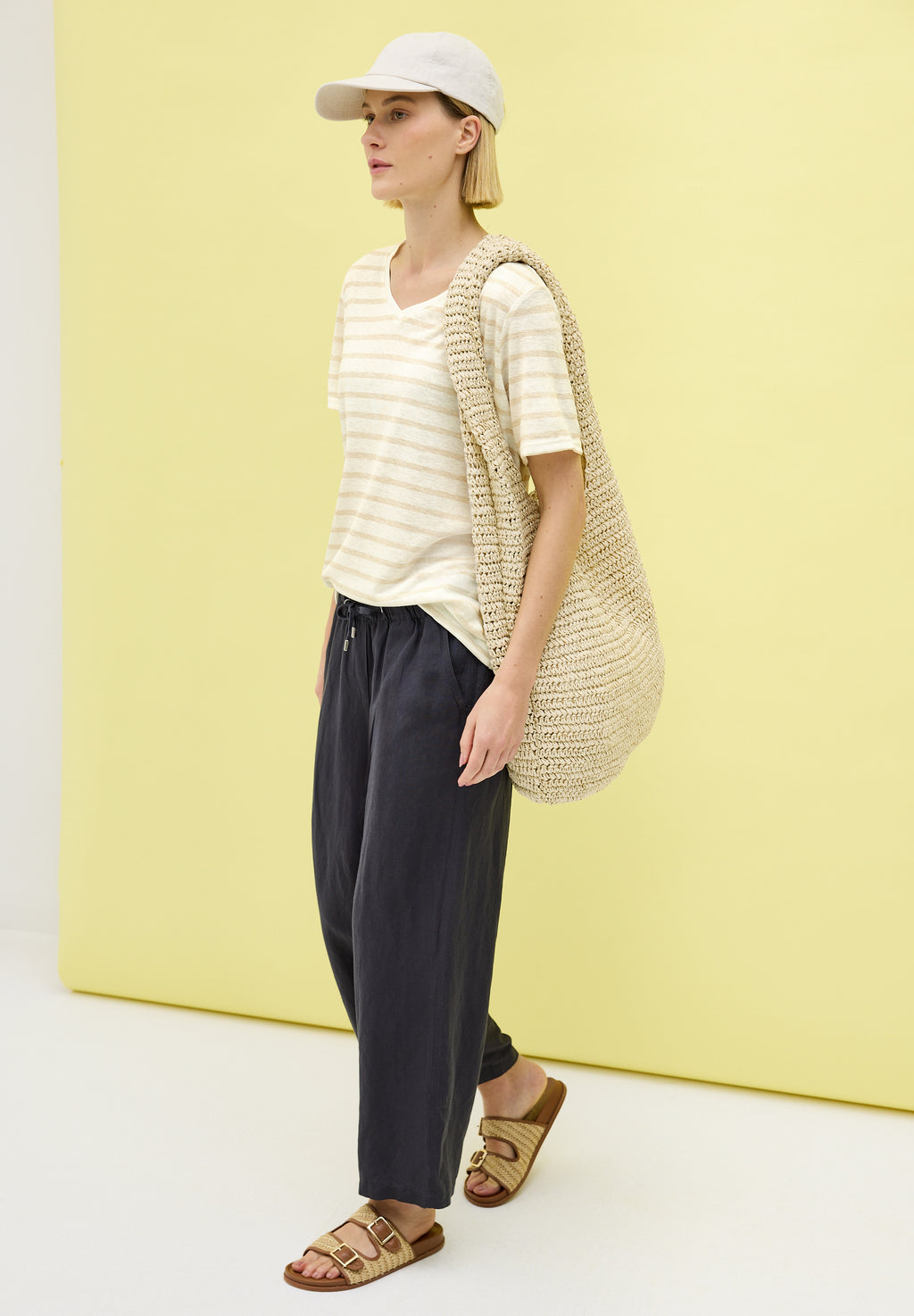 Strick-Look Streifen-Shirt