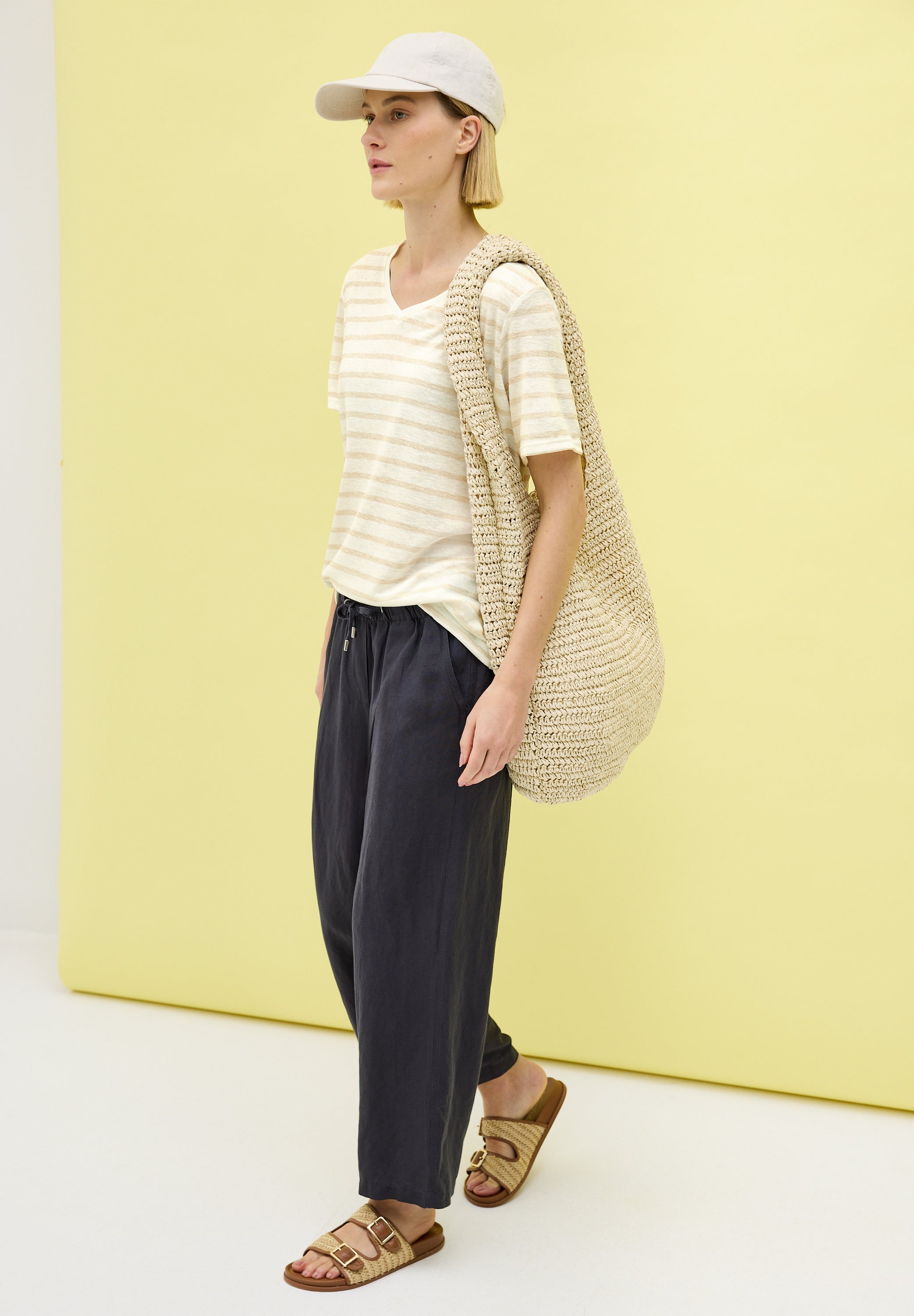 Strick-Look Streifen-Shirt