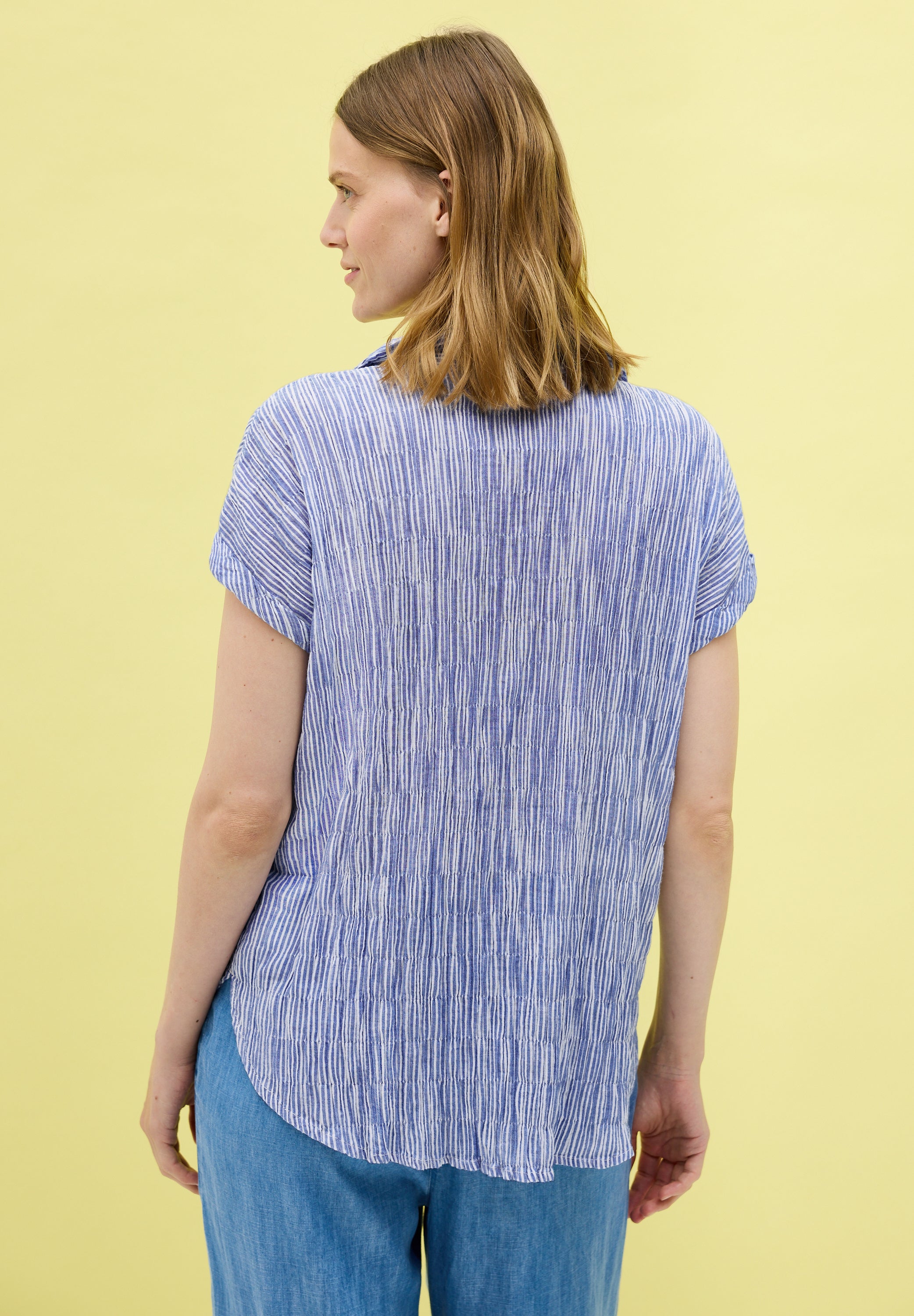 Gestreifte Strukturbluse