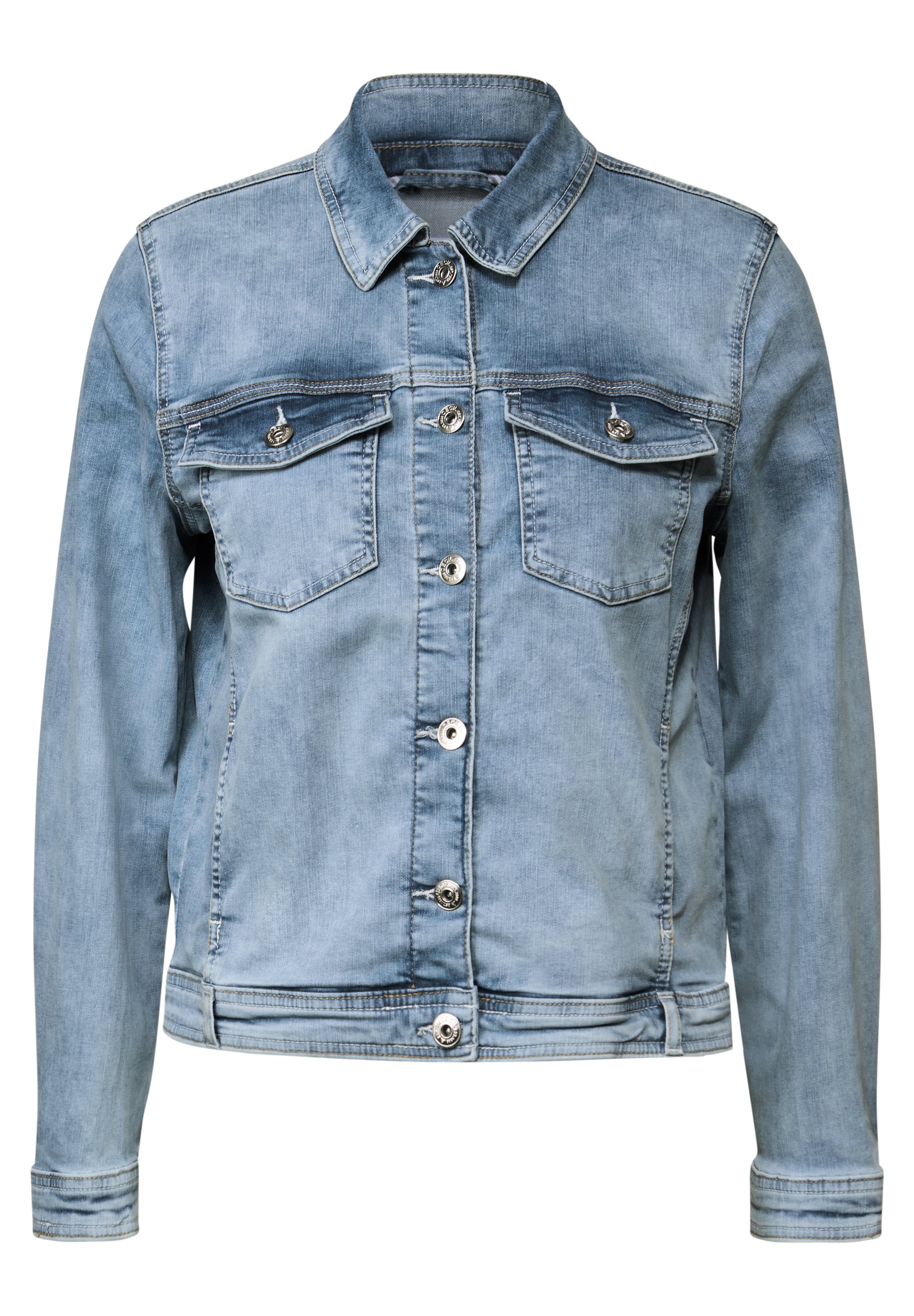 Jeansjacke mit Knopfleiste